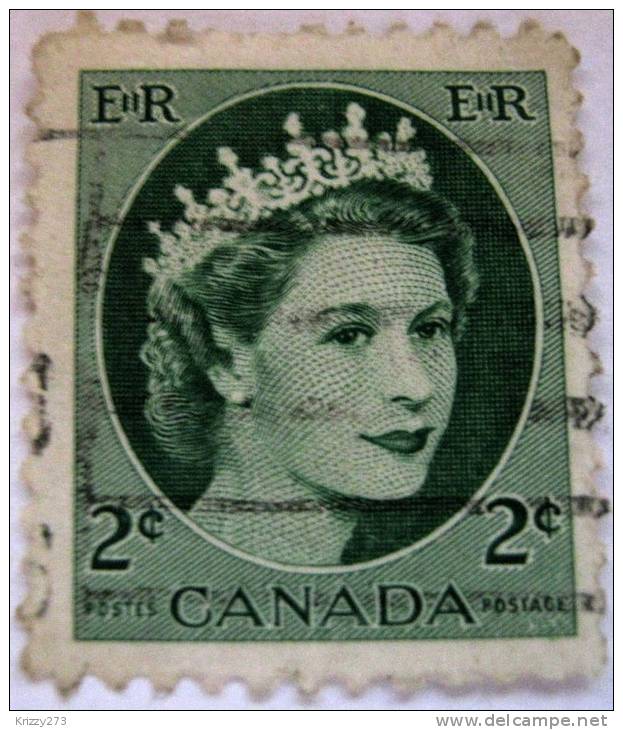 Canada 1954 Queen Elizabeth II 2c - Used - Oblitérés