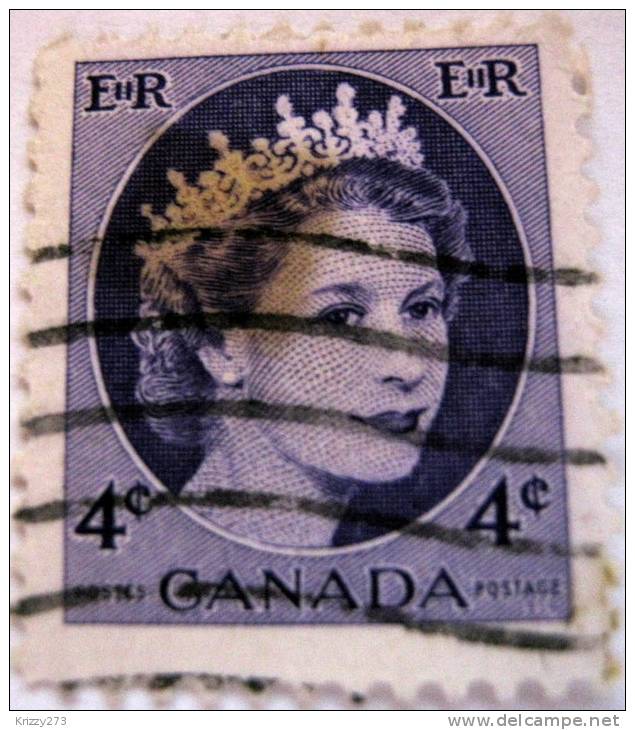 Canada 1954 Queen Elizabeth II 4c - Used - Gebruikt