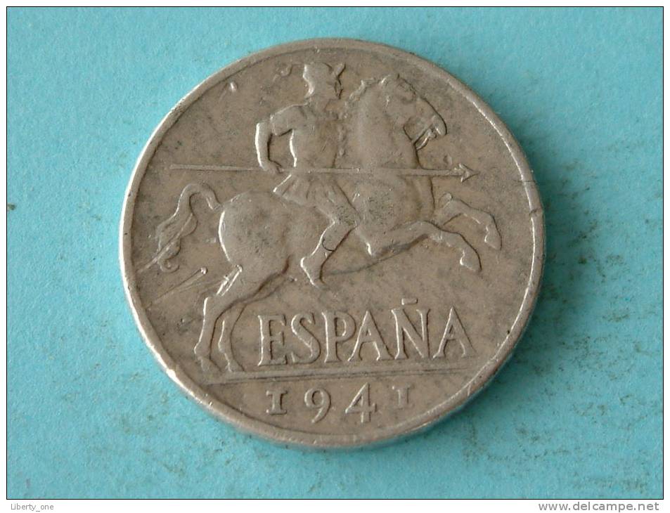 1941 - DIEZ CENTS ( PLVS ? ) KM 766 ( Uncleaned Coin / For Grade, Please See Photo ) !! - 10 Centimos