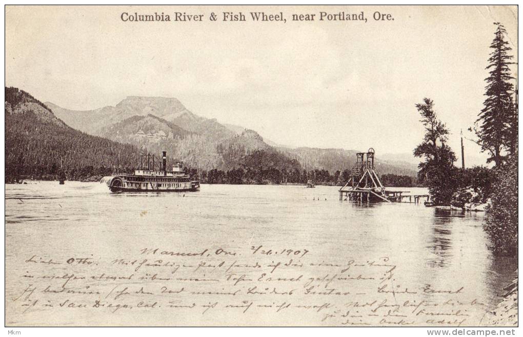 Oregon River & Fish Wheel Neer Portland - Colombia