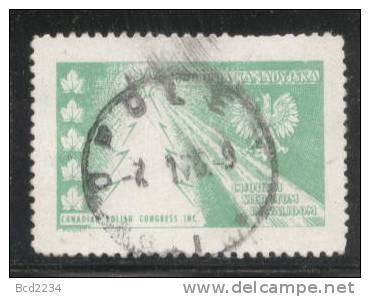 POLAND CANADA POLONICA CANADIAN POLISH CONGRESS FUND RAISING STAMP: ORPHANS INVALIDS & THE ILL Xmas Christmas Maple Leaf - Vignettes Locales Et Privées