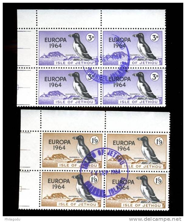 4x JETHOU EUROPA 1964 Ø  Bird Vogel Oiseau - Local Issues