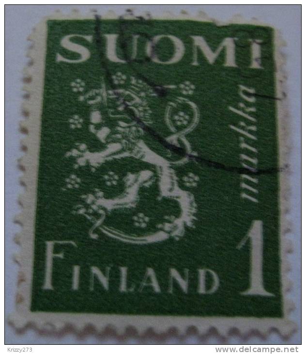 Finland 1942 Heraldic Lion 1m - Used - Used Stamps