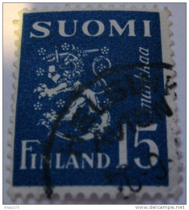 Finland 1942 Heraldic Lion 15m - Used - Used Stamps