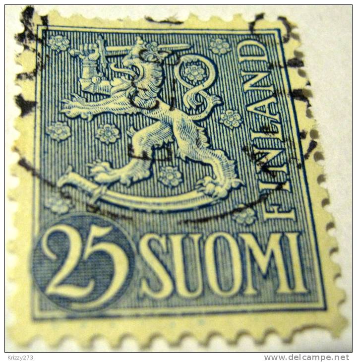 Finland 1954Heraldic Lion 25m - Used - Used Stamps