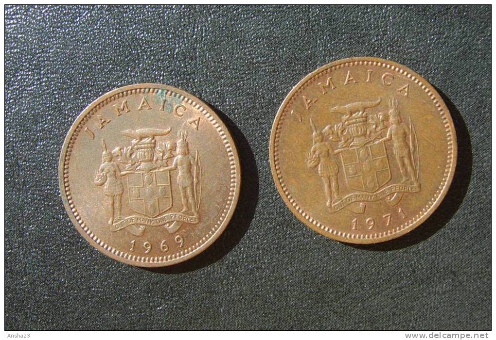 Jamaica , 1 CENT 1969 & 1 CENT 1971 - Jamaique