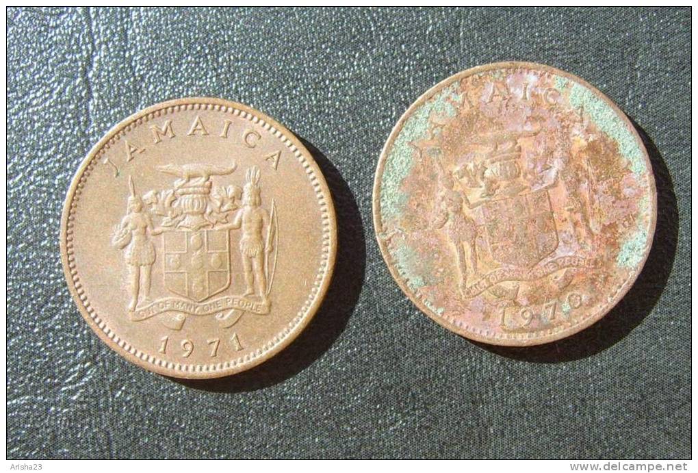 Jamaica , 1 CENT 1971 & 1 CENT 1970 - Jamaique