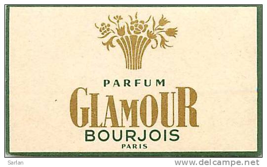 CARTE PARFUMEE , BOURJOIS , GLAMOUR , * 126 11 - Modern (from 1961)