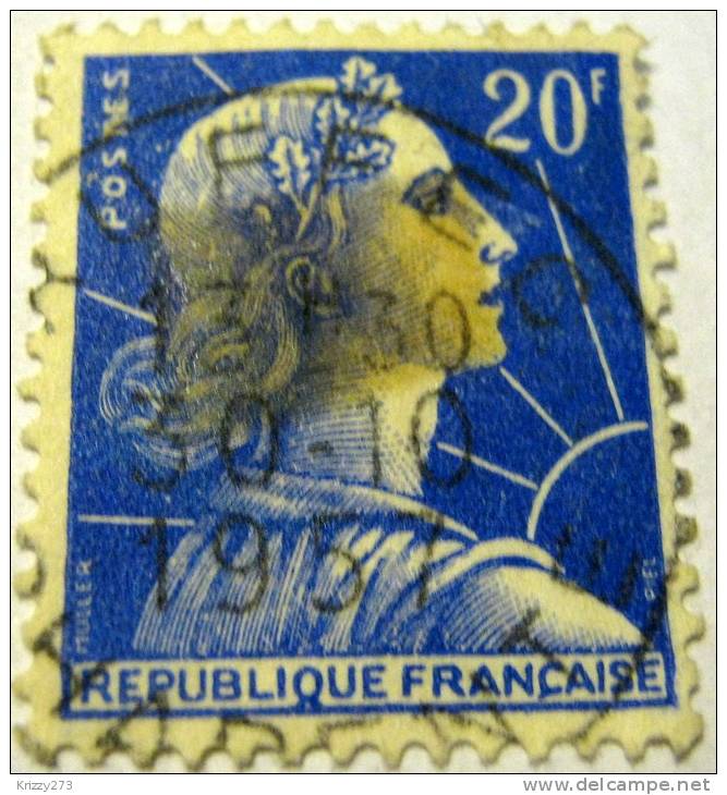 France 1955 Marianne Of Muller 20F - Used - 1955-1961 Marianna Di Muller