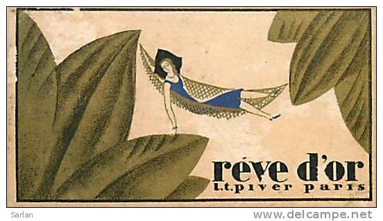 CARTE PARFUMEE , LT . PIVER , Reve D´Or, Calendrier 1928/29 , * 126 15 - Anciennes (jusque 1960)