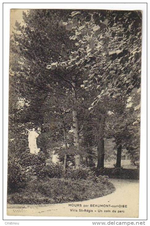 95 MOURS Par BEAUMONT Villa St Regis Un Coin Du Parc 1930 - Mours