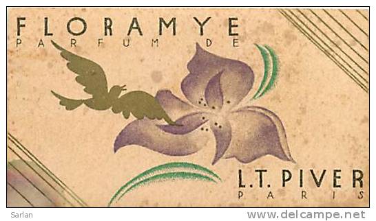 CARTE PARFUMEE , LT . PIVER , FLORAMYNE , Calendrier 1933/34 , * 126 20 - Anciennes (jusque 1960)