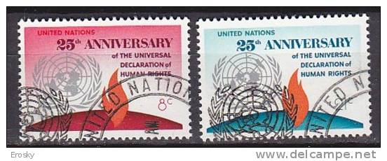 H0147 - ONU UNO NEW YORK N°235/36 - Oblitérés