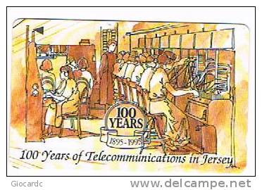 JERSEY TELECOMS (GPT)  - 1995 100^ ANN. TELEC. IN JERSEY: OPERATORS   (CODE 36JERA)   - USED °  -  RIF. 4356 - Opérateurs Télécom