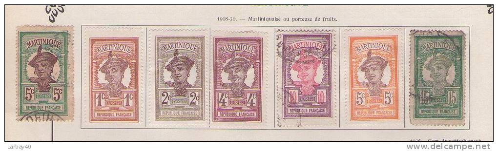 1 Lot       Timbres Ancien  Guadeloupe Martinique - West Indies