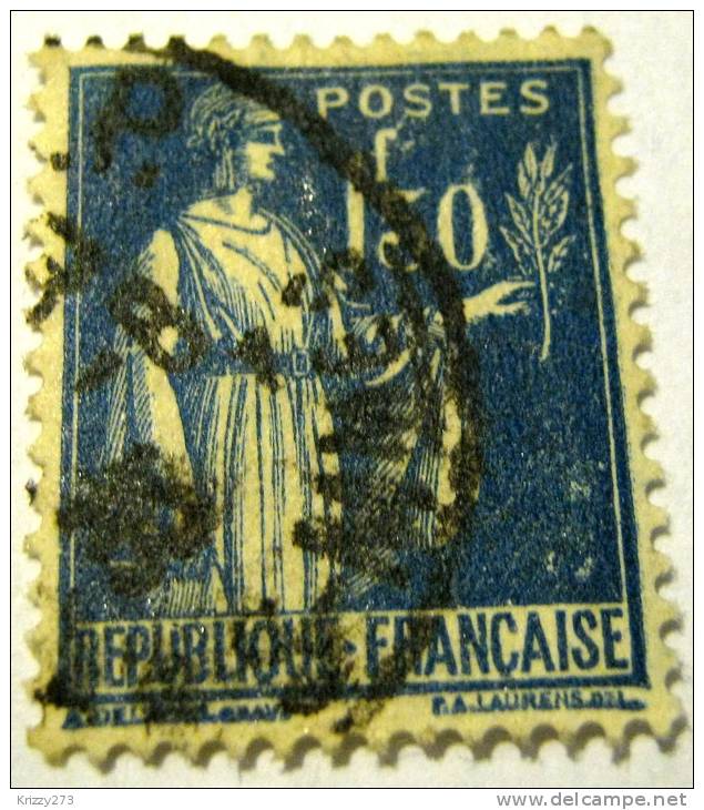 France 1932 Peace With Olive Branch 1.50f - Used - 1932-39 Vrede