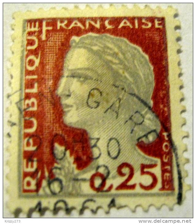 France 1960 Marianne 25c- Used - 1960 Marianne (Decaris)