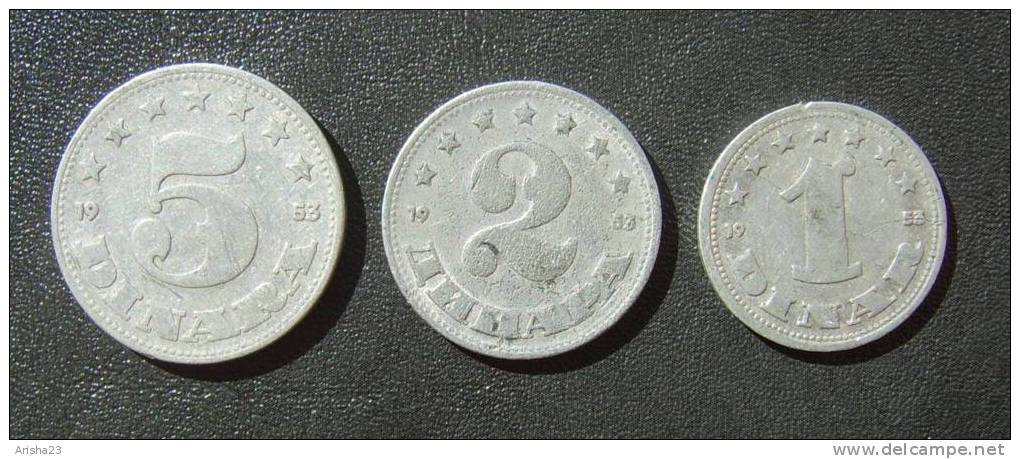 Yugoslavia,  5 & 2 & 1 DINARA 1953 - Jugoslawien