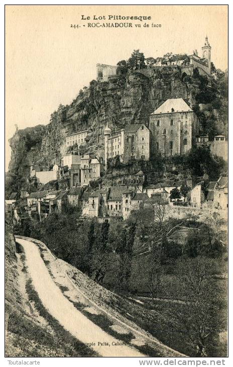 CPA 46 ROCAMADOUR VU DE FACE - Rocamadour