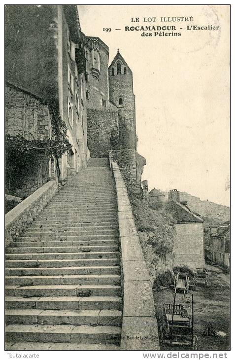 CPA 46 ROCAMADOUR L ESCALIER DES PELERINS - Rocamadour