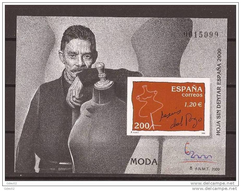 ES3759-LA004TPO. Spain Espagne EXPO 2000 HOJA SIN DENTAR MODA.JESUS DEL POZO, LUJO - Otros & Sin Clasificación