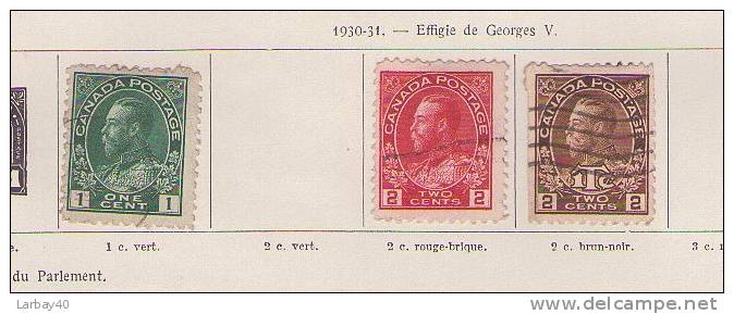 1 Lot       Timbres Ancien  Canada Postage - Oblitérés