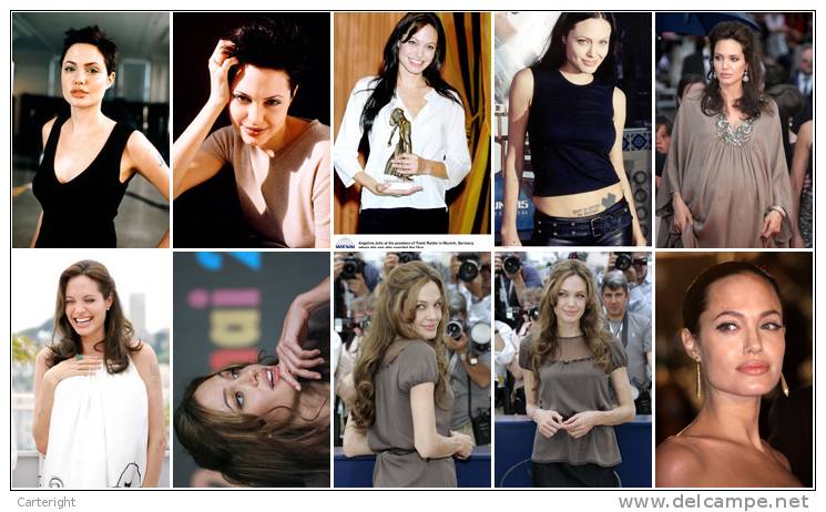 2160 Female Star Angelina Jolie Postkarte Carte Postale Group 10 Diff - Zonder Classificatie