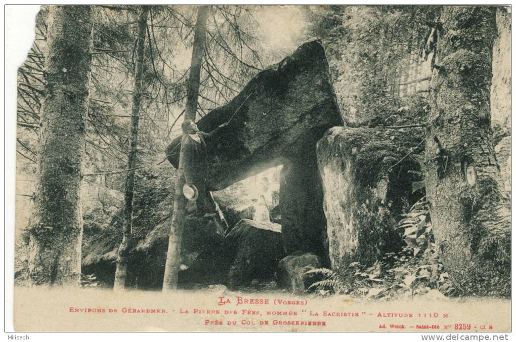 LA BRESSE - Environs De GERARMER - La Pierre Des Fées, Nommée " La Sacristie " Près Du Col De Grossepierre        (1042) - Andere & Zonder Classificatie