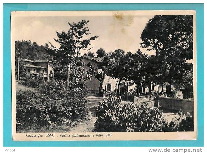 SALTINO VILLINO GUICCIARDINI E VILLA GARI CARTOLINA FORMATO GRANDE VIAGGIATA NEL 1949 - Altri & Non Classificati