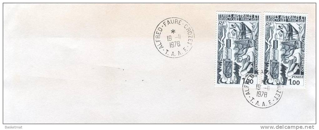 TAAF ENV ALFRED FAURE CROZET 19/11/1978 TIMBRES N° 70 - Neufs