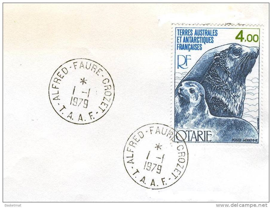 TAAF ENV ALFRED FAURE CROZET 1/1/1979 TIMBRE N° PA 54 - Unused Stamps