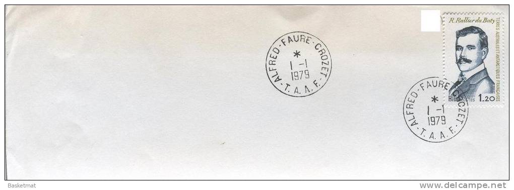 TAAF ENV ALFRED FAURE CROZET 1/1/1979 TIMBRE N° 76 - Unused Stamps