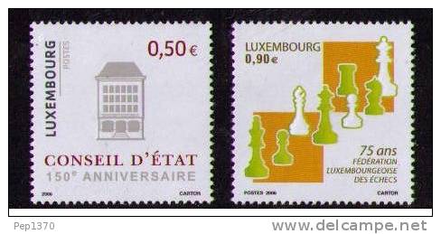 LUXEMBURGO 2006 -  ANIVERSARIOS - CONSEJO DE ESTADO - AJEDREZ  - YVERT Nº 1667-1668 - Unused Stamps