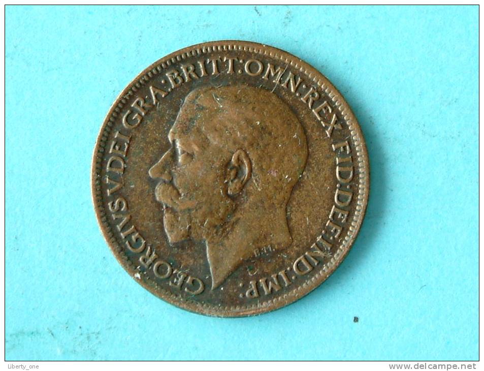 1915 - FARTHING / KM 808.1 ( Uncleaned Coin / For Grade, Please See Photo ) !! - B. 1 Farthing