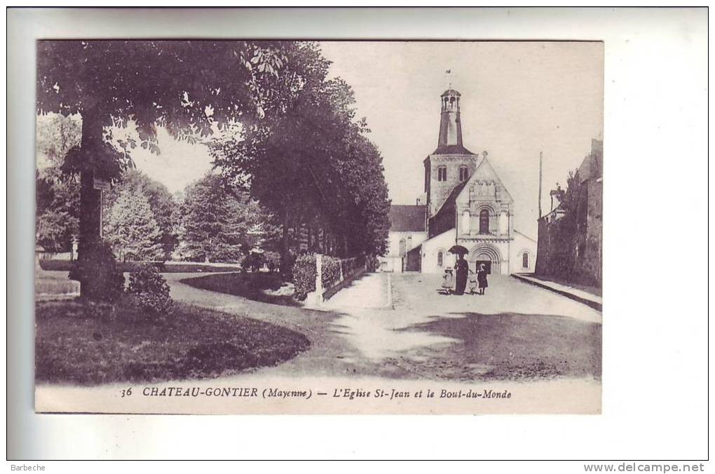 53.-  CHATEAU-GONTIER .- L' Eglise Saint-Jean Et Le Bout Du Monde - Chateau Gontier
