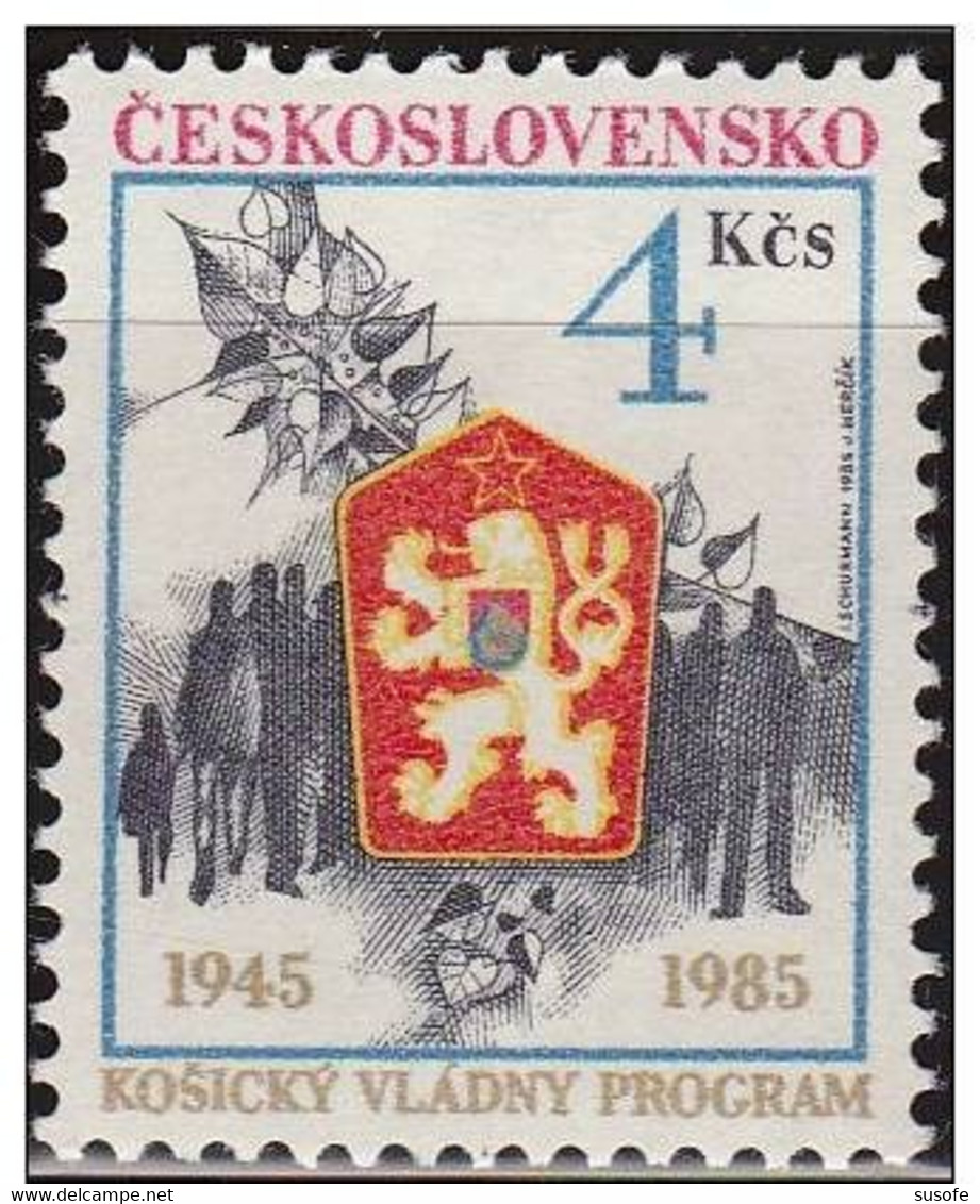 Checoslovaquia 1985 Scott 2552 Sello ** Programa Kosicky Vladny Michel 2807 Yvert 2623 Czechoslovakia Stamps Timbre - Ongebruikt