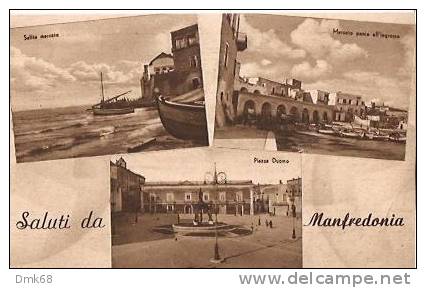 MANFREDONIA ( FOGGIA ) SALUTI - VEDUTINE - - Manfredonia