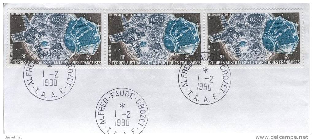 TAAF ENV ALFRED FAURE CROZET  1/2/1980  3 TIMBRES N° PA 49 - Nuevos