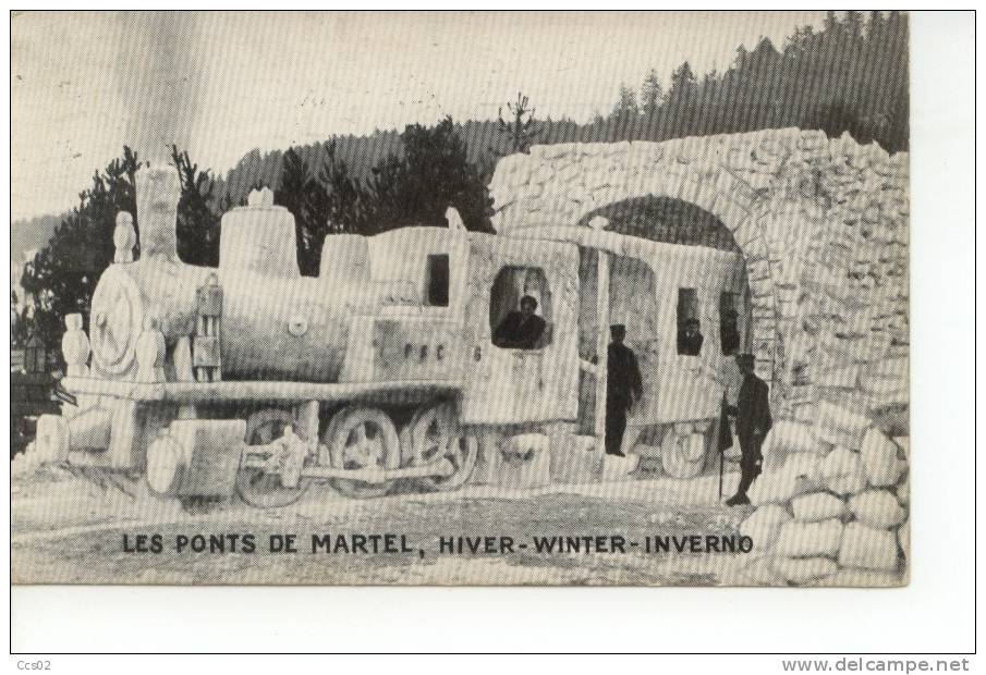 Les Ponts De Martel Hiver, Winter, Inverno, Train 1924 - Ponts-de-Martel