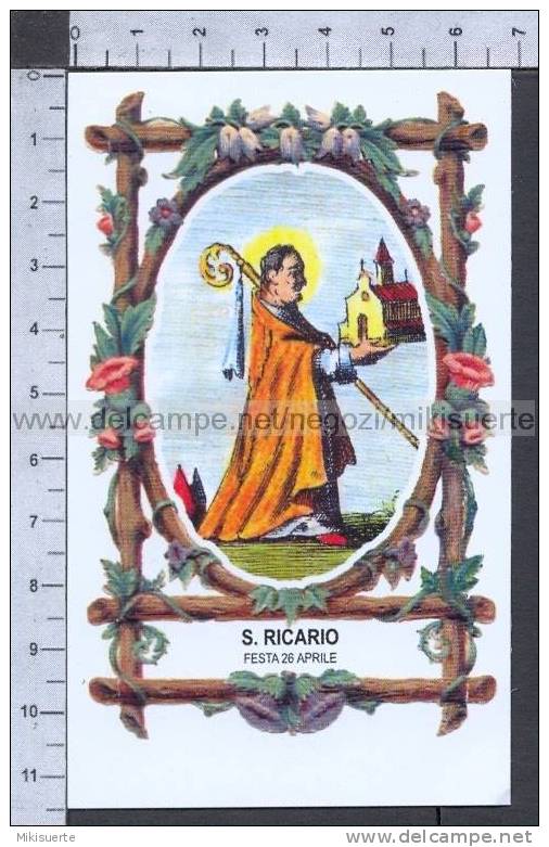 Xsa-39-51 S. San RICARIO CENTULA PICCARDIA CRECY Santino Holy Card - Religione & Esoterismo