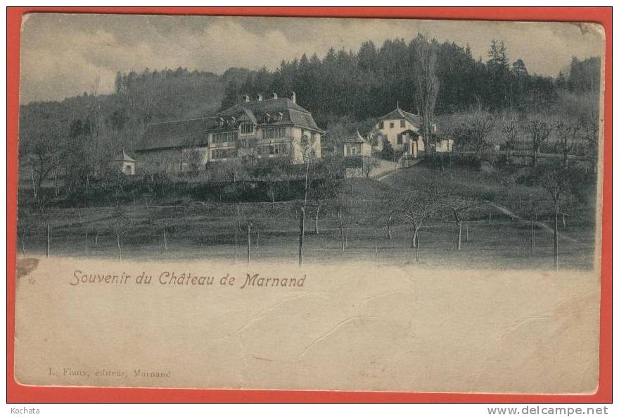 J002, Marnand , Souvenir Du Château ,Précurseur , Non Circulée - Marnand