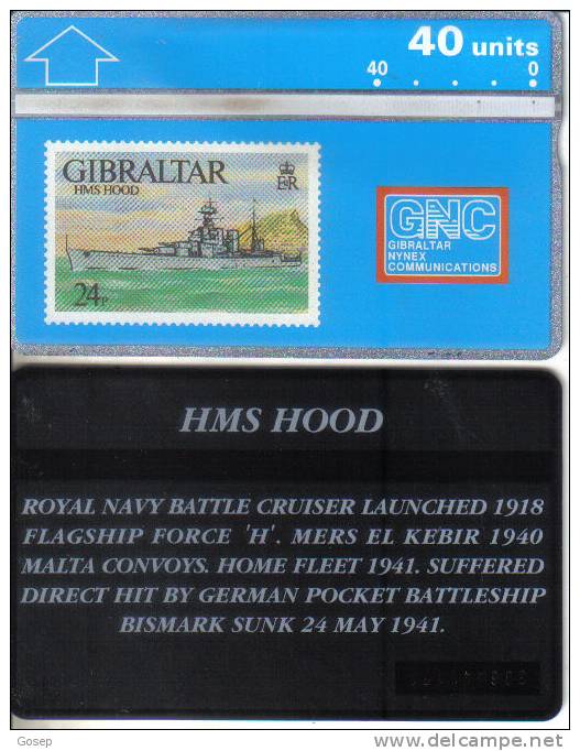 Gibraltar-gib-26-hms Ark Royal-(306a)-40units-tirage-20.000-mint Card+1 Card Prepiad Free - Gibraltar