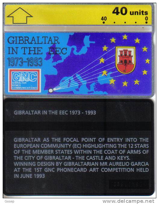 Gibraltar-gib-32-european Economic Community-(308a)-tirage-2 0.000-used  Card - Gibraltar