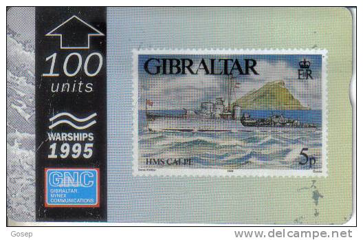 Gibraltar-gib48-hms Calpe(510l)-mint Card-tirage-7.000+1 Card Prepiad Free(look From Photo This Card - Gibraltar