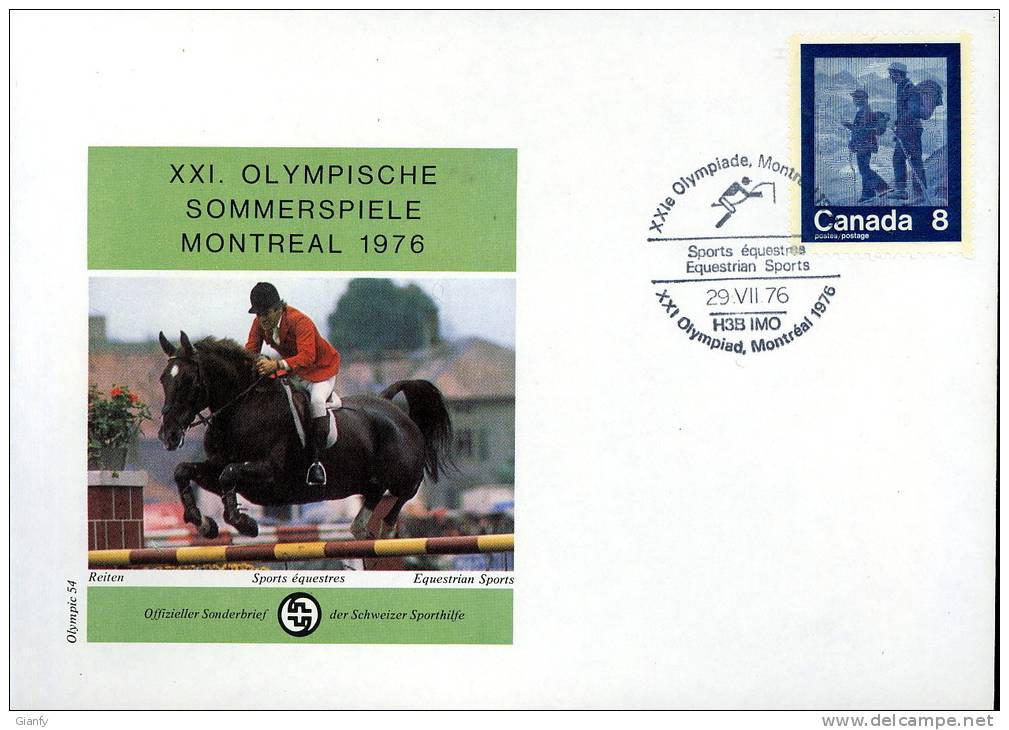 CANADA MONTREAL XXI OLIMPIADE 1976 EQUITAZIONE REITEN SPORTS EQUESTRES - Verano 1976: Montréal
