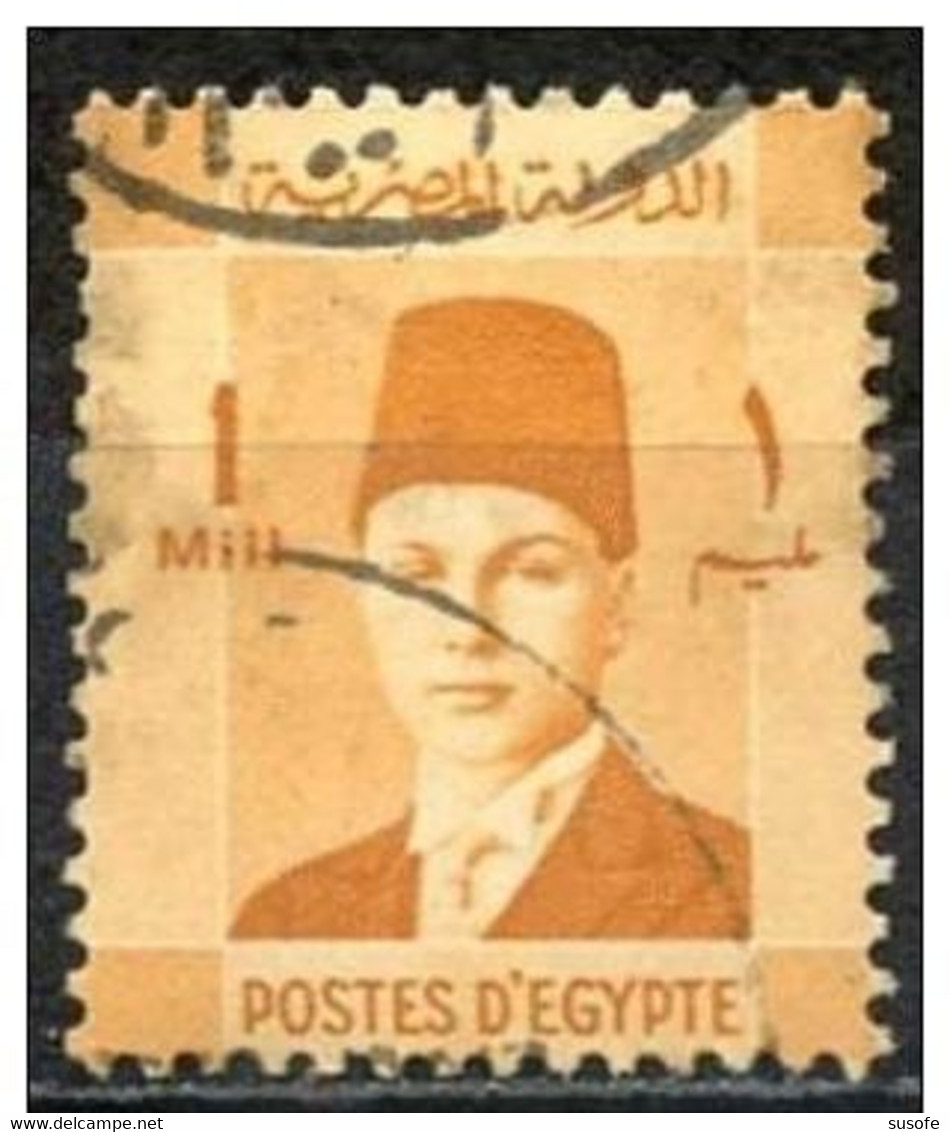 Egipto 1937 Scott 206 Sello º Personajes Rey Farouk (1920-1965) Michel 223 Yvert 187 Egypt Stamps Timbre Égypte - Oblitérés