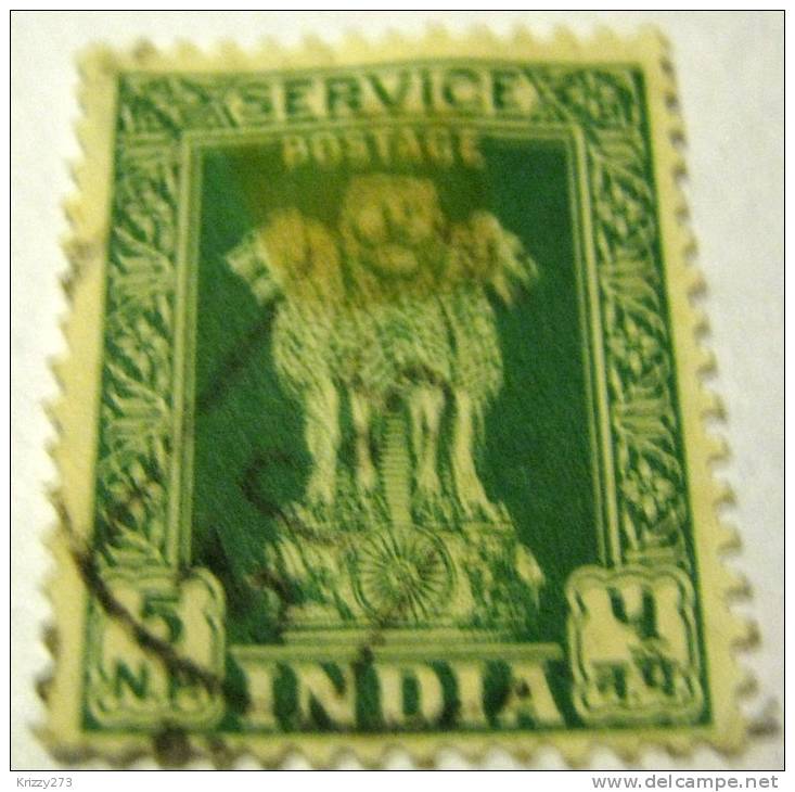 India 1958 Asokan Lion 5np - Used - Oblitérés