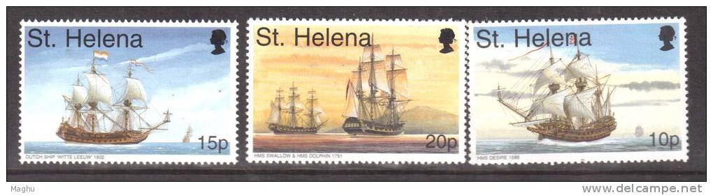 Saint Helena MNH, 3v Ships, Transport, MNH - Sainte-Hélène