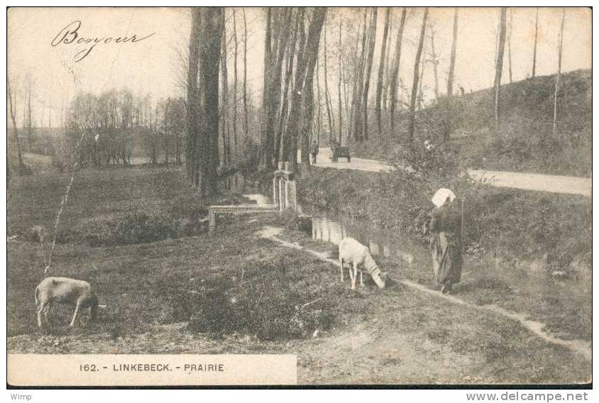 Linkebeek / Prairie - Kaart Gekreukt Aan Linkerzijde (zie Scan) - Linkebeek