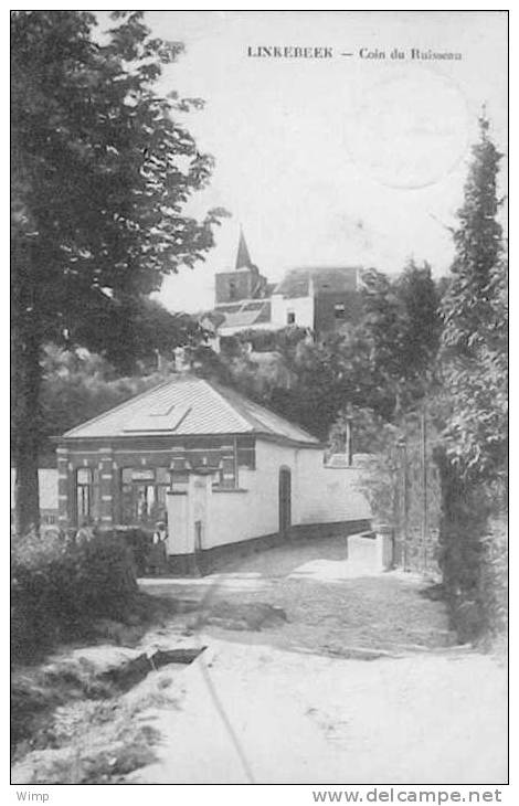 Linkebeek / Coin Du Ruisseau / RTB-kaart Verzonden 1909 - Linkebeek
